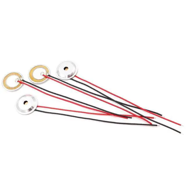 Alt view image 4 of 5 - 30pcs 27mm Copper Disc with Aluminum Casing Wired Piezo Buzzer Sound Cavity for Drum Trigger Guitar Pickup