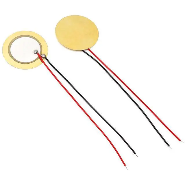 Alt view image 2 of 5 - 30pcs 23mm Copper Plate Wired Lead Piezoelectric Ceramic Disc Buzzer for DIY Alarm Audio