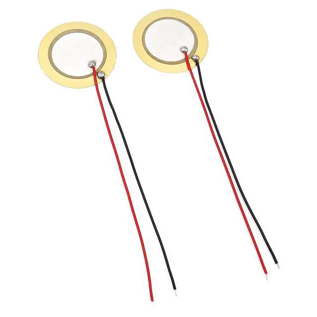Alt view image 4 of 5 - 30pcs 23mm Copper Plate Wired Lead Piezoelectric Ceramic Disc Buzzer for DIY Alarm Audio