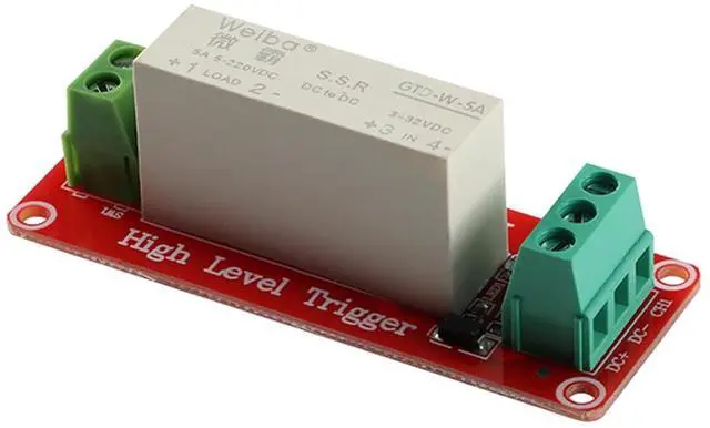 Alt view image 2 of 5 - 5V 1 Channel Solid State Relay Module, Low Level Trigger, 5A DC Control (1 Channel)