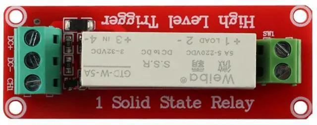 Alt view image 4 of 5 - 5V 1 Channel Solid State Relay Module, Low Level Trigger, 5A DC Control (1 Channel)