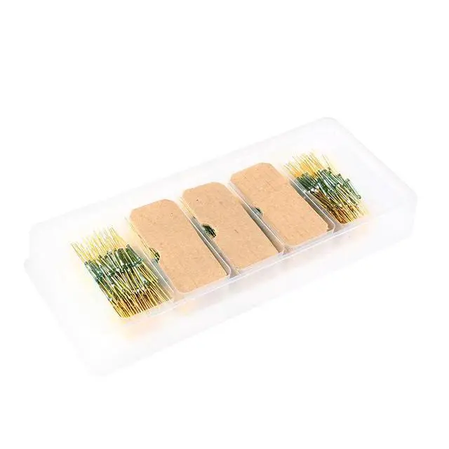 Alt view image 2 of 4 - 20Pcs MKA-14103 Reed Switch Gold Tone Leads Glass N/O 7-35AT 2 x 14mm Normally Open Magnetic Induction Reed Switch