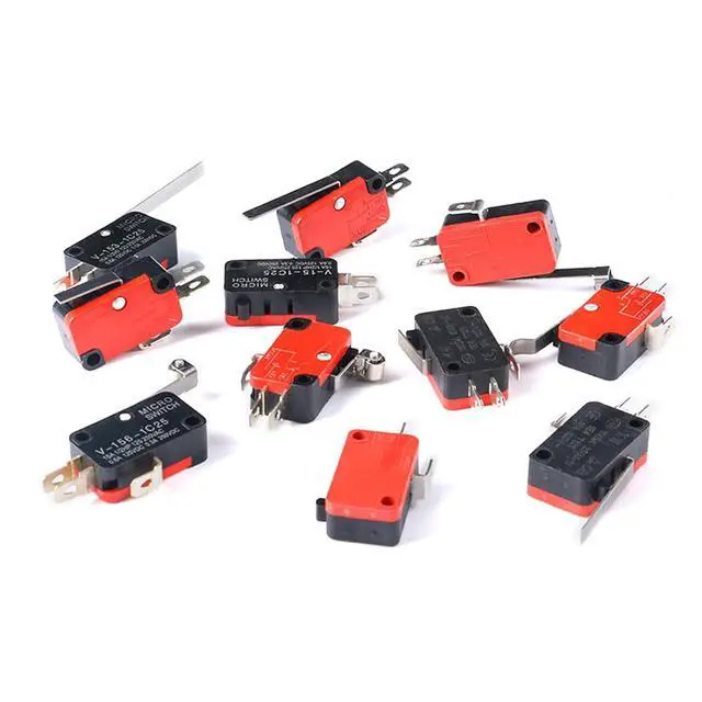 Alt view image 3 of 4 - 10pcs V-156-1C25 Micro Limit Switch SPDT with Silver Base Contact and Roller Lever for Industrial Automation