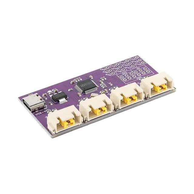 Alt view image 3 of 6 - USB to 4 Channels Ways TTL Serial Port USB Type-C Interface 6Mbps CH344 CH348 Chip Communication Conversion Module