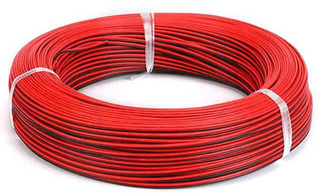 Main image of UL2468 22AWG Tinned Copper Wire 10M/33Ft 2x0.34mm² 300V 80°C PVC Dual Parallel Cable for LED Lighting Electronics