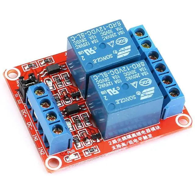 Alt view image 4 of 4 - 3 Pack Relay 2 Channel Module DC12V with Isolated Optocoupler Support High and Low Level Trigger