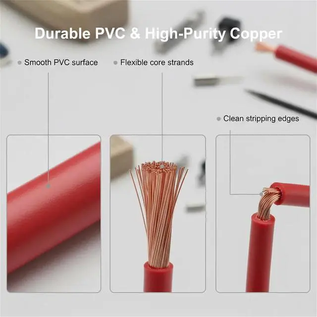Alt view image 3 of 6 - UL2468 22AWG Tinned Copper Wire 10M/33Ft 2x0.34mm² 300V 80°C PVC Dual Parallel Cable for LED Lighting Electronics