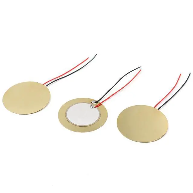 Alt view image 2 of 5 - 30pcs 31mm Copper Plate Wired Lead Piezoelectric Ceramic Buzzer Disc for Drum Triggers Microphone Trigger CBG Guitar