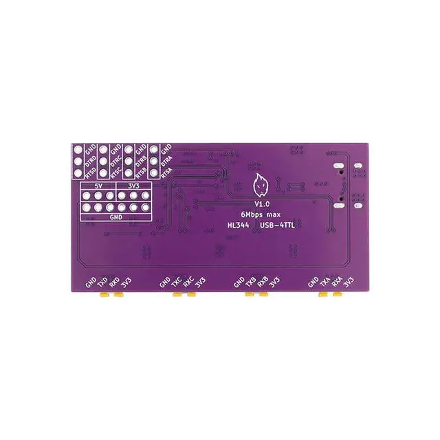 Alt view image 5 of 6 - USB to 4 Channels Ways TTL Serial Port USB Type-C Interface 6Mbps CH344 CH348 Chip Communication Conversion Module
