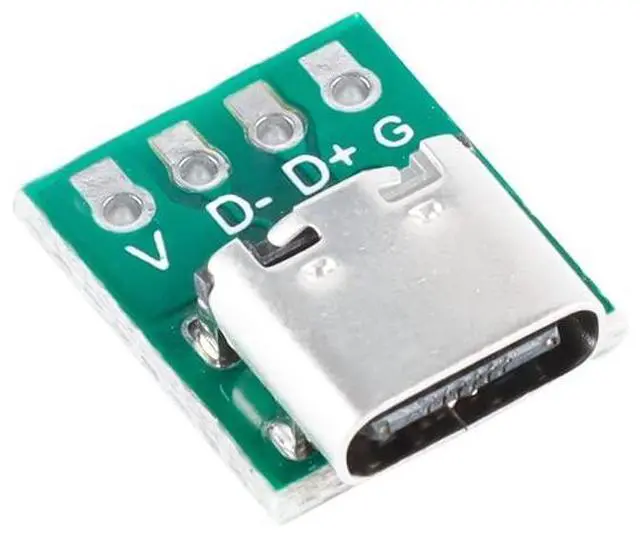 Alt view image 2 of 6 - 10Pcs Type C to 2.54mm Connector Board USB 3.1 16P Test PCB Board PCB Converter Pinboard Adapter Board 2.54mm 16Pin Female Connector Test Board for Data Line Wire Cable Transfer