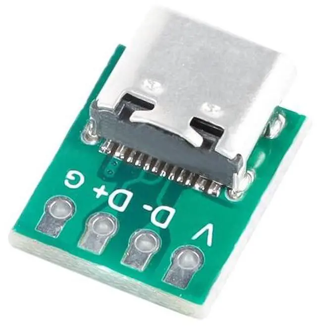 Alt view image 3 of 6 - 10Pcs Type C to 2.54mm Connector Board USB 3.1 16P Test PCB Board PCB Converter Pinboard Adapter Board 2.54mm 16Pin Female Connector Test Board for Data Line Wire Cable Transfer