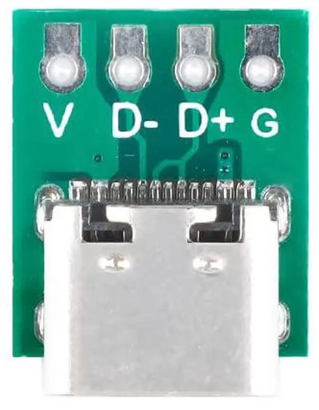 Alt view image 4 of 6 - 10Pcs Type C to 2.54mm Connector Board USB 3.1 16P Test PCB Board PCB Converter Pinboard Adapter Board 2.54mm 16Pin Female Connector Test Board for Data Line Wire Cable Transfer