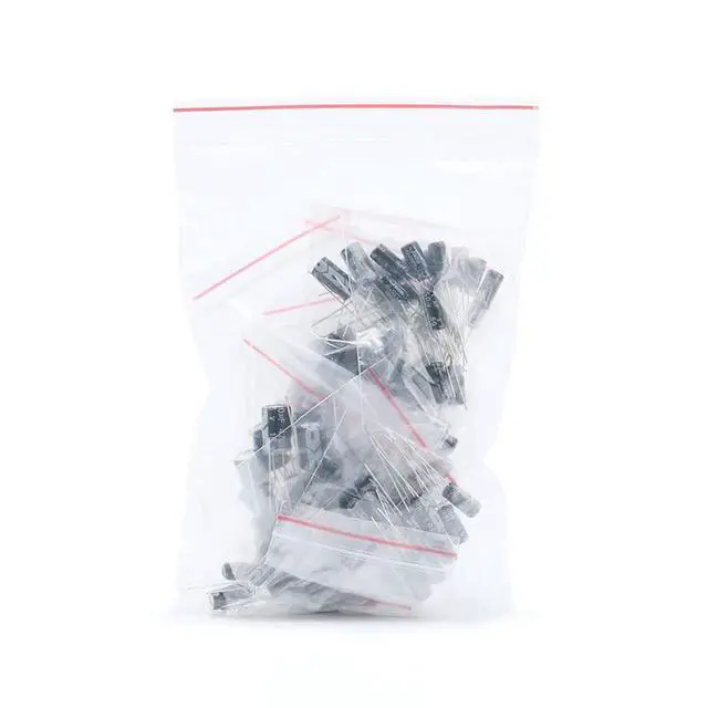 Alt view image 2 of 2 - 120Pcs 12 Value Electrolytic Capacitor 1UF ~ 470F Assortment Kit 16V 25V 50V Capacitors