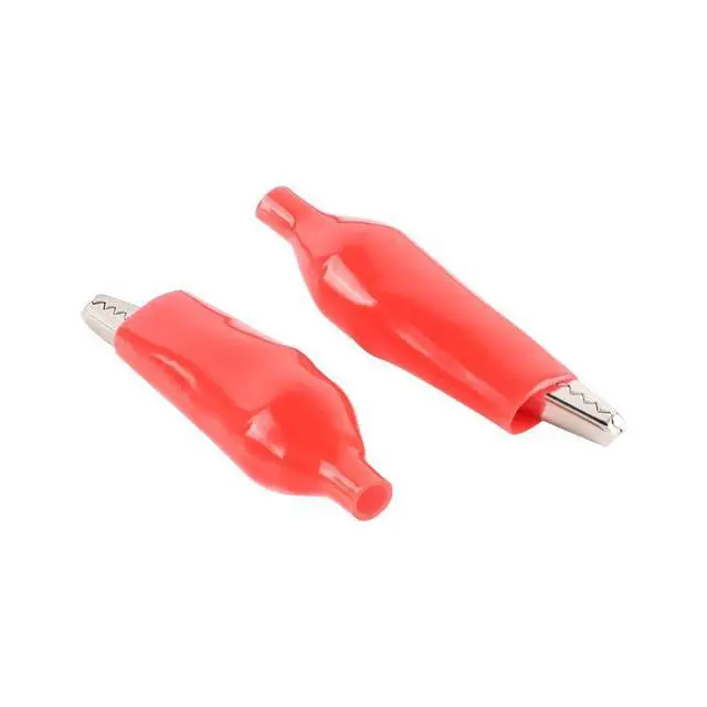 Alt view image 4 of 5 - Alligator Clips Crocodile Clamps with Protective Insulation Cover - 45mm Multimeter Tester Clips Jumper Electric Test, Power Supply Clips Pack of 20(Red)