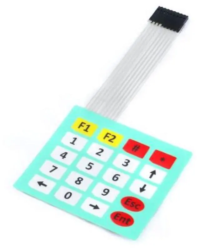 Alt view image 2 of 5 - 5Pcs 4x5 Matrix Array Membrane Switch 20 Key Keypad Membrane Switch 85 * 75mm Microcontroller Extended Keyboard 9Pin for Arduino