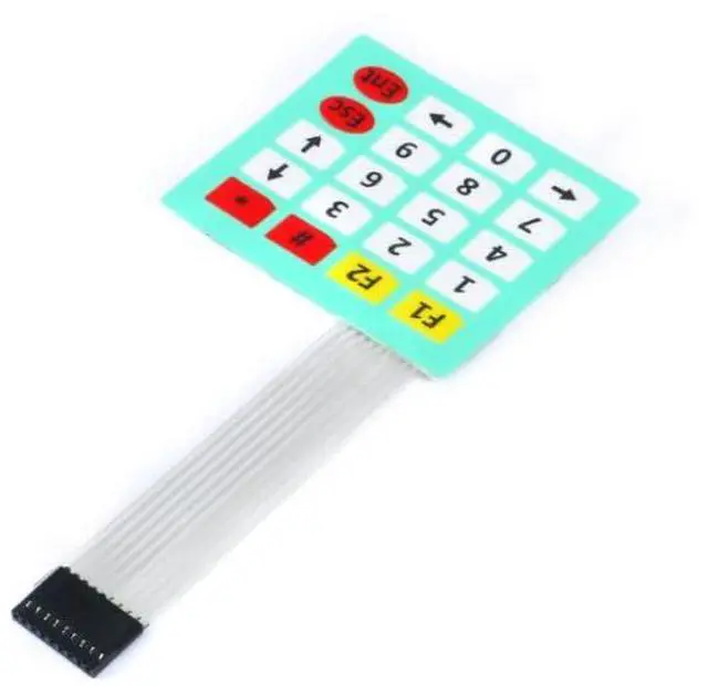 Alt view image 3 of 5 - 5Pcs 4x5 Matrix Array Membrane Switch 20 Key Keypad Membrane Switch 85 * 75mm Microcontroller Extended Keyboard 9Pin for Arduino