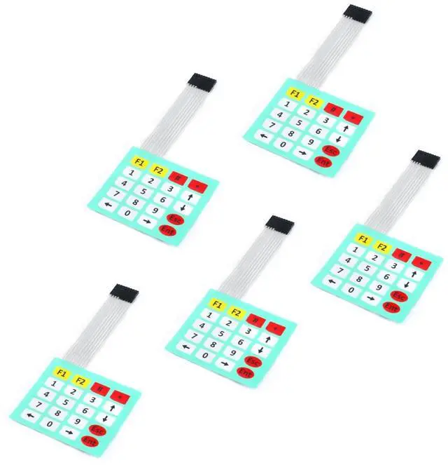 Main image of 5Pcs 4x5 Matrix Array Membrane Switch 20 Key Keypad Membrane Switch 85 * 75mm Microcontroller Extended Keyboard 9Pin for Arduino