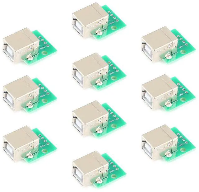 Main image of 10PCS USB B-Type Female to DIP Adapter Board 2.54mm 4 Pin Female Socket to Direct Printer Connection Data Cable