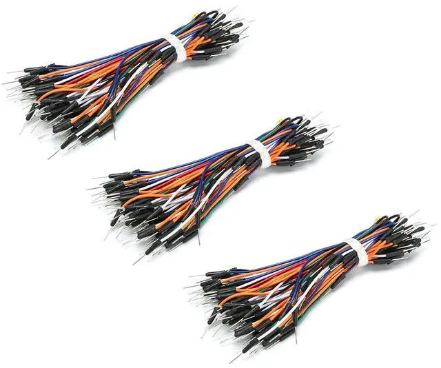 Main image of Pack of 3 Set 65Pcs Solderless Flexible Breadboard Jumper Wires Connecting Line Adapter Line for Arduino
