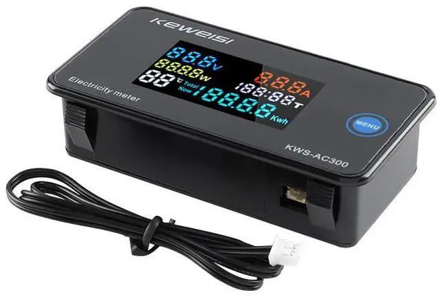 Main image of AC Voltage Current Meter, Voltage Monitor Tester 0-20A AC50-300V Voltage Current Power Electric Energy - Electrical Multi Tester LCD Digital Display KWH Reader