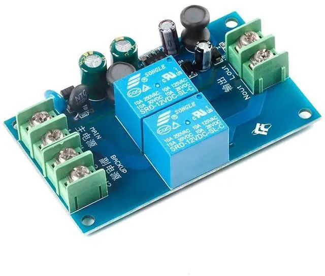 Alt view image 2 of 6 - 2PCS 2 Channel Automatic Power Switching Module Automatic Emergency Power Supply Module Switch Dual Power Supply Module AC 90-240V 10A Backup Battery Switch Controller Module