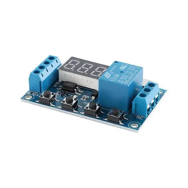 Alt view image 2 of 5 - DC 6-30V Timer Relay with LCD Display, 1 Channel Delay Controller Module, Type-C Interface, Power Off Cycle Timer