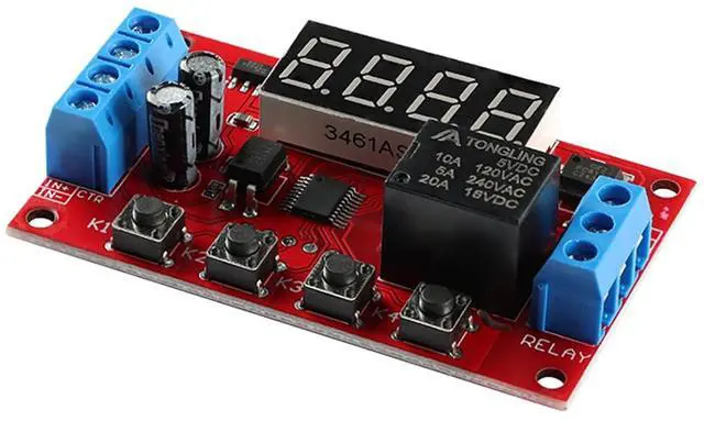 Alt view image 3 of 6 - 5V Multi-Mode Time Delay Relay Module, Adjustable Delay Timer, for Automation Home Appliances DIY Projects