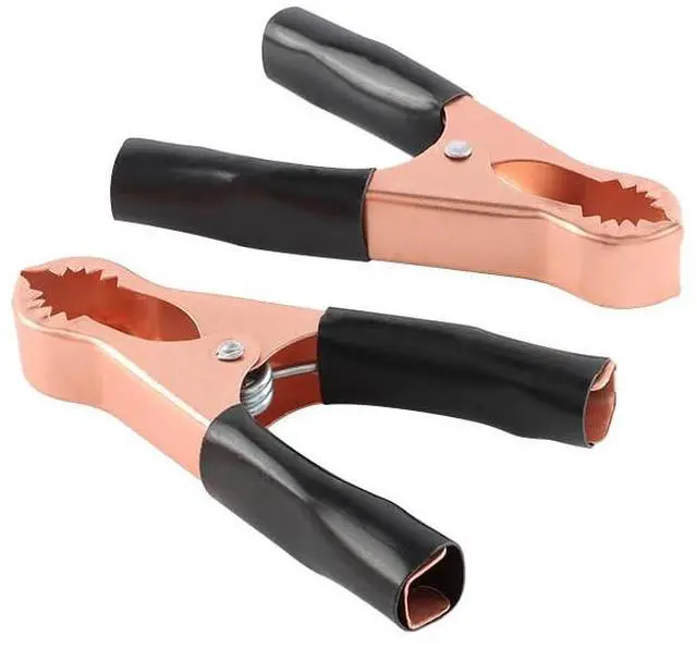Alt view image 4 of 5 - 10PCS 50A Plated Copper Alligator Clips Electrical, 22mm Black Metal Insulated Crocodile Gator Clips Battery Test Clamps for Car