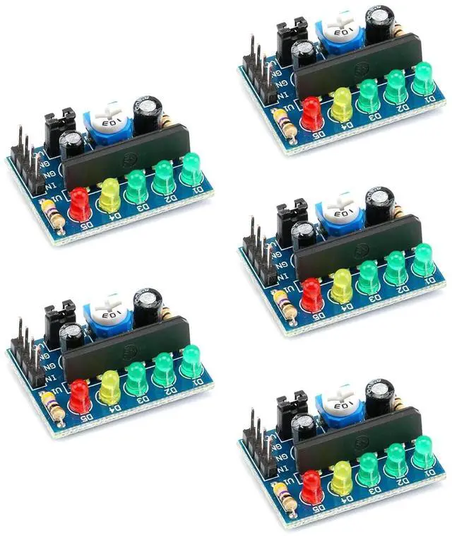 Main image of 5Pcs KA2284 Level Indicator Module 5 LED Battery Indicator Power Audio Level Indicator Module Board KA2284 3.5V-12V Power Indicator Board