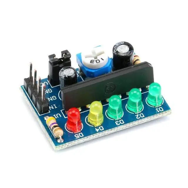 Alt view image 3 of 5 - 5Pcs KA2284 Level Indicator Module 5 LED Battery Indicator Power Audio Level Indicator Module Board KA2284 3.5V-12V Power Indicator Board