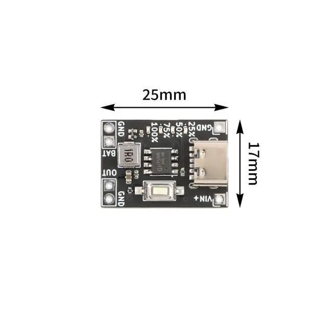 Alt view image 2 of 5 - 3pcs 5V 2A Li Battery Boost, Charge Discharge Power Module Type-C Interface
