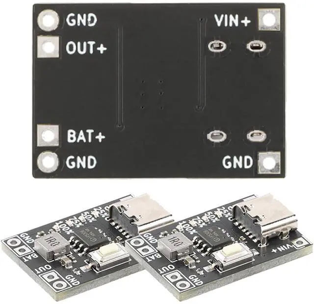 Main image of 3pcs 5V 2A Li Battery Boost, Charge Discharge Power Module Type-C Interface