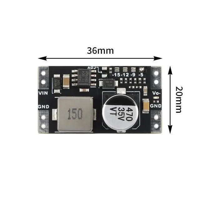 Alt view image 6 of 6 - 2pcs XL5430 Dual Output DC Power Voltage Module -5V High Current Low Ripple TPS5430 Solution