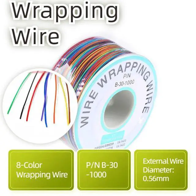 Alt view image 5 of 5 - 8-Color Electronic Wire - 30 AWG Single Core, 250M Tinned Copper Solid Cable for Circuit Boards & PCB