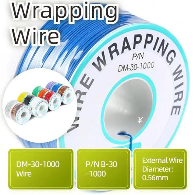 Alt view image 3 of 5 - Blue Electronic Wire DM-30-1000 - 30 AWG Single Core Wire for Circuit Boards - 250M Tinned Copper Solid Cable