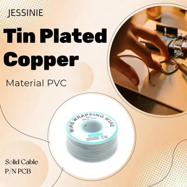 Alt view image 4 of 5 - Grey Electronic Wire DM-30-1000 - 30 AWG Single Core Tinned Copper Solid Cable, 250M, P/N PCB