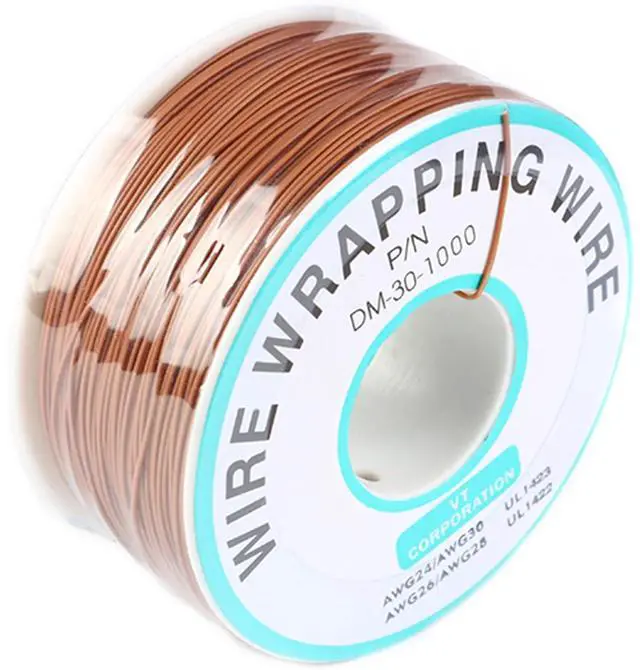 Main image of Brown Electronic Wire DM-30-1000 - 30 AWG Single Core Tinned Copper Solid Cable, 250M, OK for Circuit Boards & PCBs