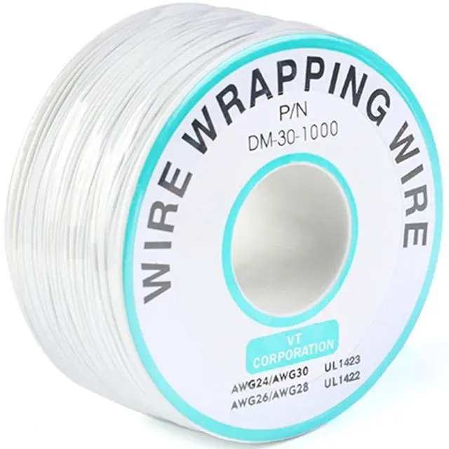 Main image of White Electronic Wire DM-30-1000 - 30 AWG Single Core Tinned Copper Solid Cable, 250M, P/N PCB