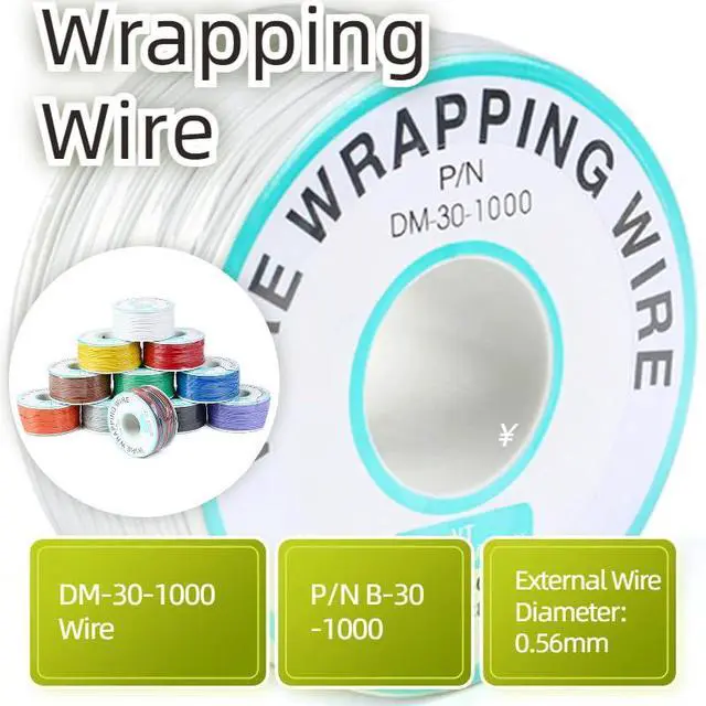 Alt view image 3 of 5 - White Electronic Wire DM-30-1000 - 30 AWG Single Core Tinned Copper Solid Cable, 250M, P/N PCB