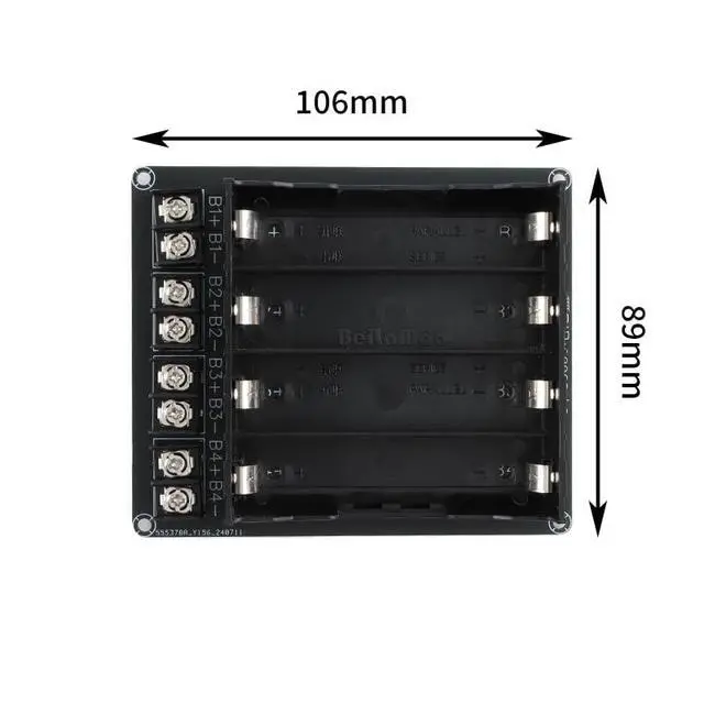 Alt view image 5 of 6 - 4 Cell 18650 Series-Parallel DIY Li Battery Box Power Bank Cases Battery Slot Holder Storage Case