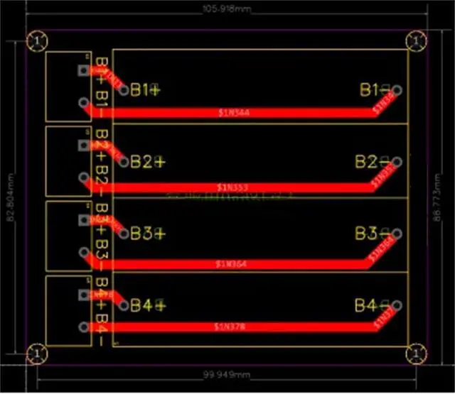 Alt view image 6 of 6 - 4 Cell 18650 Series-Parallel DIY Li Battery Box Power Bank Cases Battery Slot Holder Storage Case
