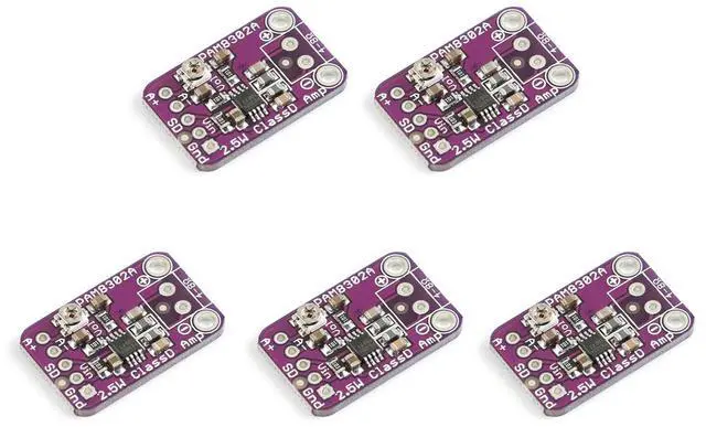 Main image of 5Pcs PAM8302 Single Channel Audio Amplifier Module Board D 2.5W MP4 Audio Power Amplifier Board Amp MP3 PAM8302 Module