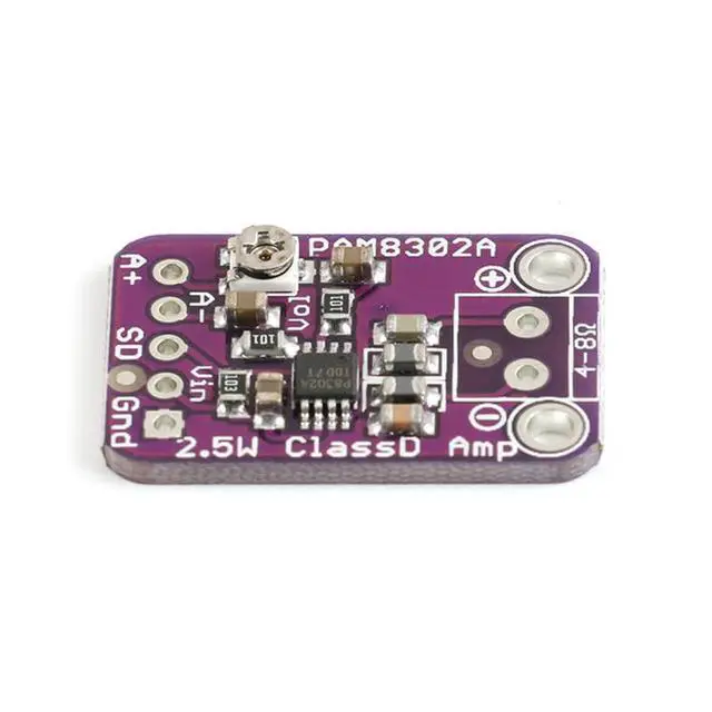 Alt view image 4 of 6 - 5Pcs PAM8302 Single Channel Audio Amplifier Module Board D 2.5W MP4 Audio Power Amplifier Board Amp MP3 PAM8302 Module