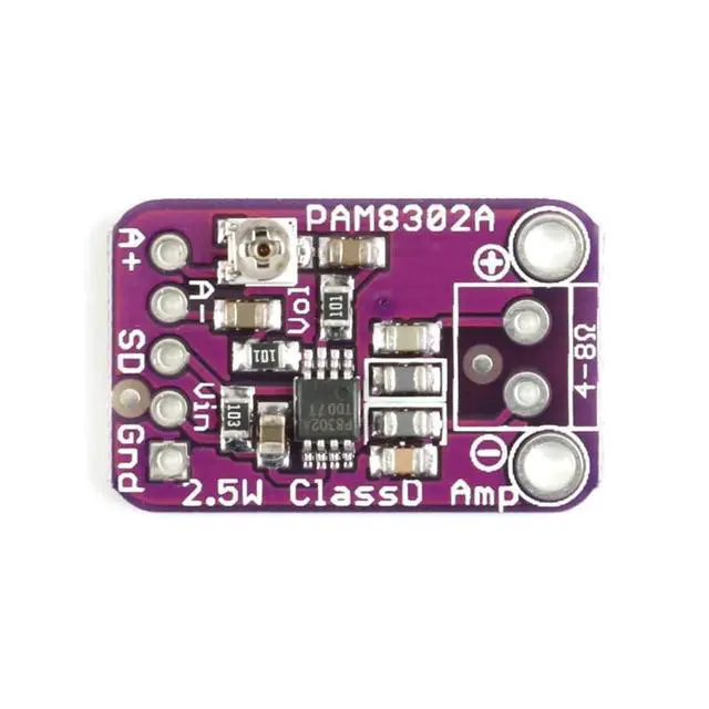 Alt view image 5 of 6 - 5Pcs PAM8302 Single Channel Audio Amplifier Module Board D 2.5W MP4 Audio Power Amplifier Board Amp MP3 PAM8302 Module