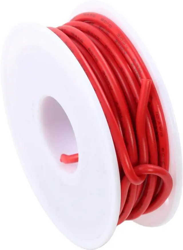 Main image of 20AWG PVC Wire 10m/33ft Red, 1007 Tinned Copper Hookup Wire, 300V 80°C Electronic Cable for PCB Jumper, DIY, RC Projects