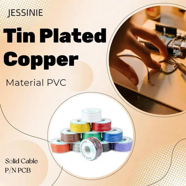 Alt view image 4 of 5 - Red Electronic Wire - DM-30-1000, 30 AWG Single Core, Tinned Copper Solid Cable, 250M, P/N PCB