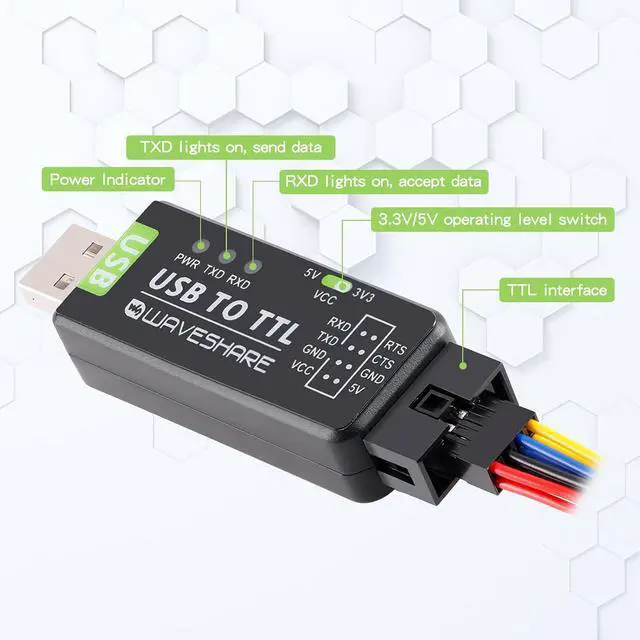 Alt view image 2 of 7 - Industrial USB to Serial Adapter UART Serial Adapter FT232RL Serial to USB Converter USB to TTL Adapter Port Module Support Multi Systems and Multi Protection Circuits with Shell