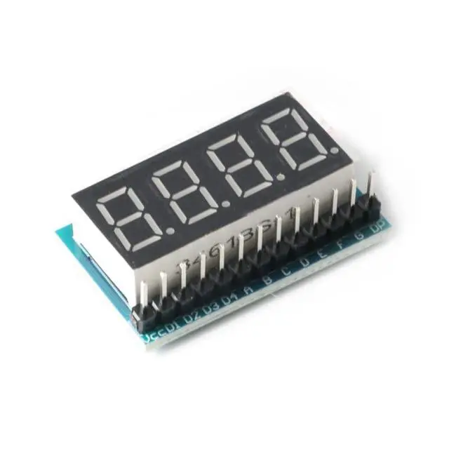 Alt view image 2 of 5 - 5Pcs 4-Bit 74HC164 0.36 inch Red Highlight Digital Tube Display Module Common Positive 4 Segment Serial Interface 4 Bit Digital Display Module 74HC164 Driver