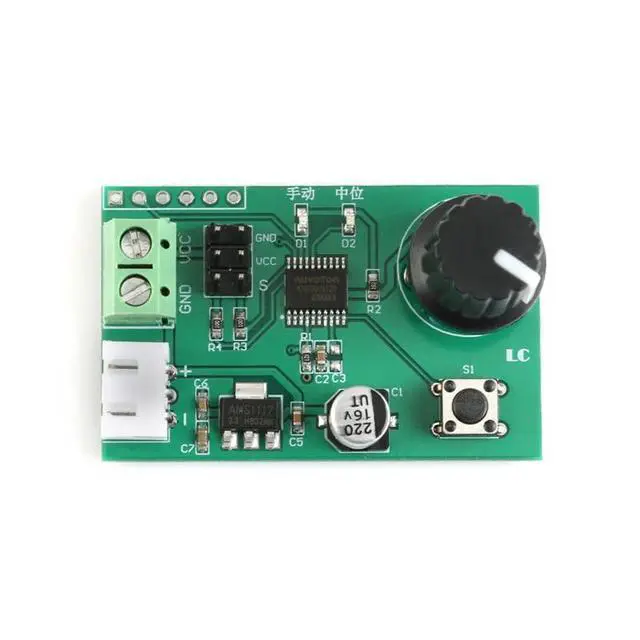 Alt view image 5 of 6 - 2Pcs PWM Two-Way Steering Gear Module PWM SG90 Signal Converters Steering Gear Commissioning Board 5-9V Serial Adapter Port Control