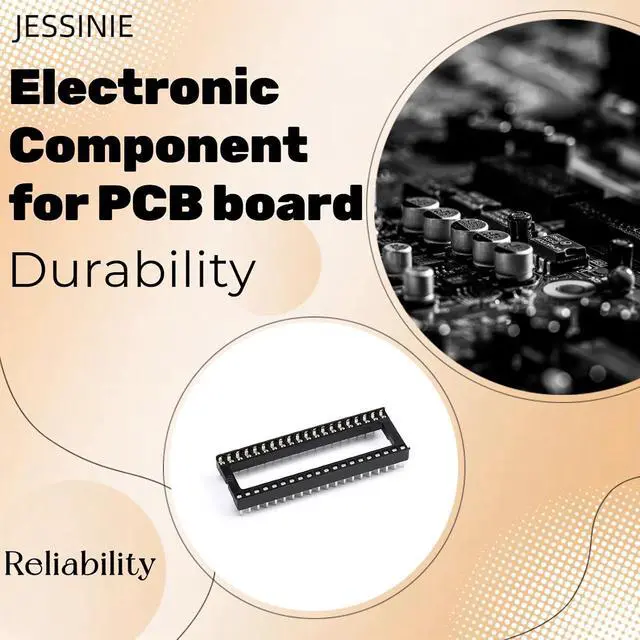 Alt view image 4 of 7 - 8Pcs IC Socket 40P DIP IC Chip Socket Adaptor 2.54mm Pitch Dual Row 40 Flat Pin 15mm Row Pitch Narrow Body